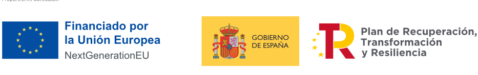 Logos UE, Gobierno de España y Plan de Recuperación Transformación y Resiliencia